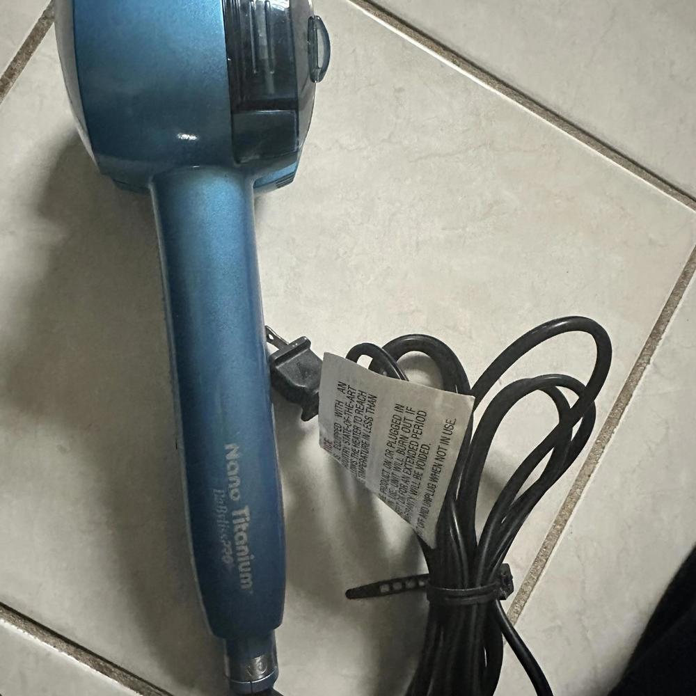 BaBylissPRO Nano Titanium Miracurl SteamTech Pro Auto Hair Curling Machine, Blue
